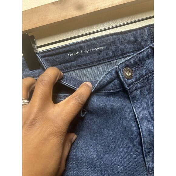 ag farrah high rise skinny 24r Blue Jeans 5 Pocket 29L Cotton Modal Stretch - Picture 2 of 7